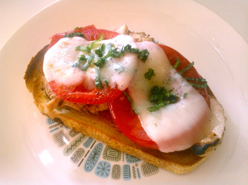 Open-Faced Chicken Caprese Sandwich