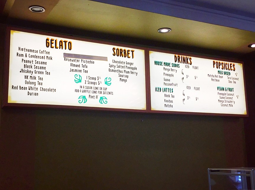 Kekou Gelato Menu