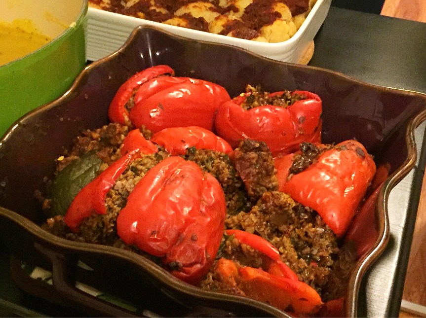 Lamb and Bulgur Stuffed Peppers
