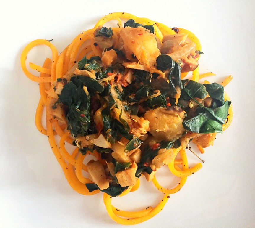 Yucca Root Hash and Butternut Squash Noodles
