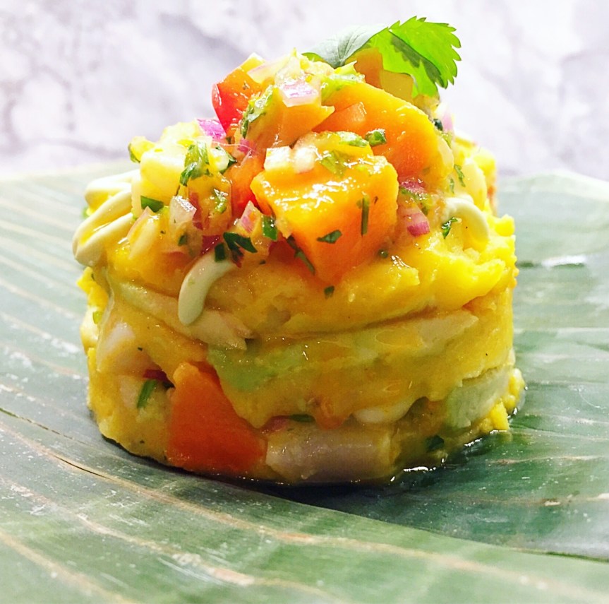 Causa Rellena with Scallop Ceviche