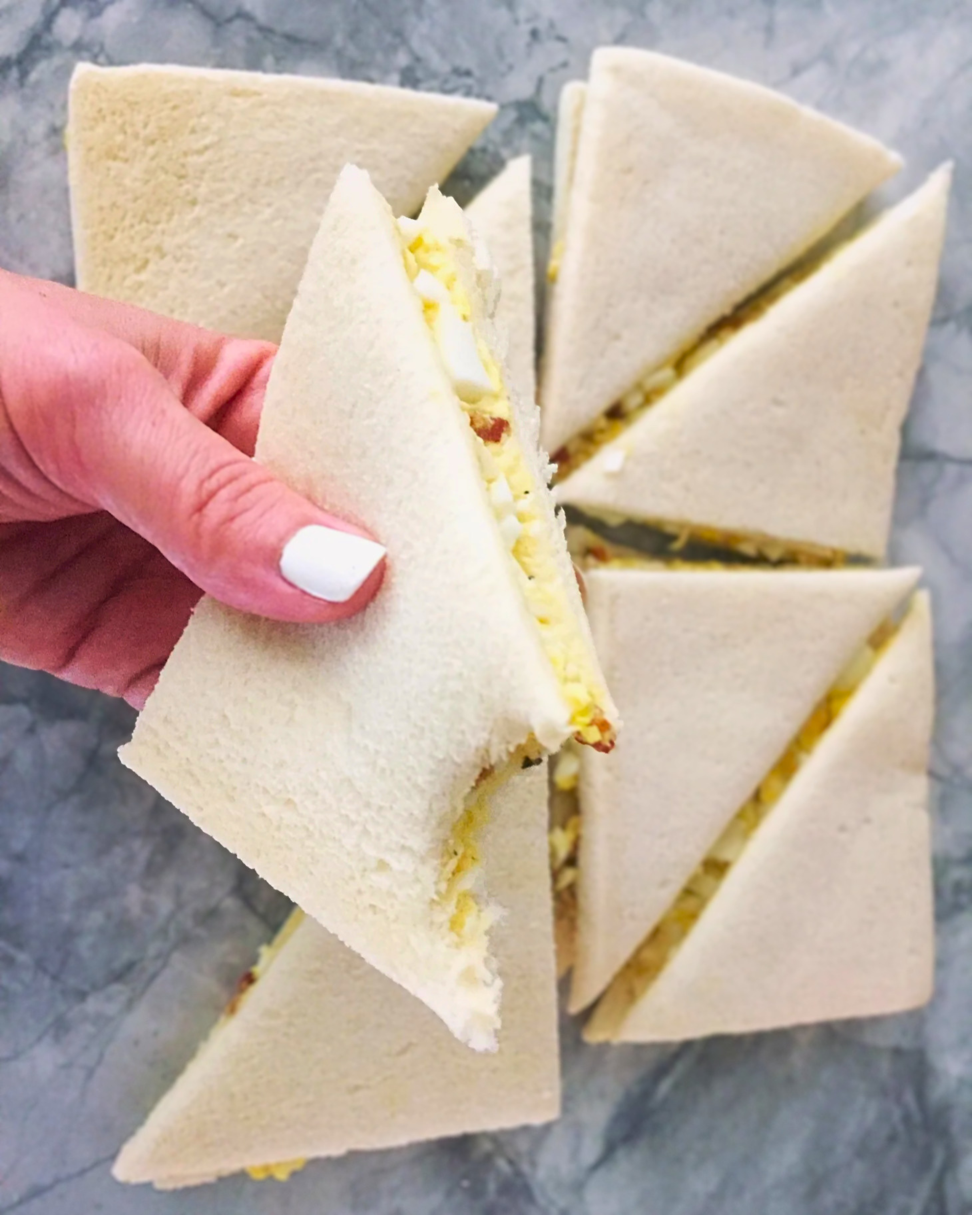 Carbonara tramezzini inspired by a journey through Italy